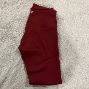 Red Lululemon Wunder Train 28”
